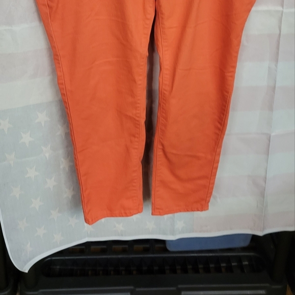 Klip Jeans Apricot Orange 5 Pocket Lightweight Jeans Rhinestone Accented Sz 24 - Picture 8 of 10